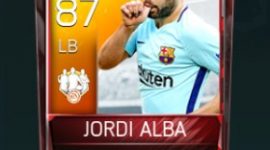 Jordi Alba 87 OVR Fifa Mobile 18 TOTW February 2018 Week 3 Player