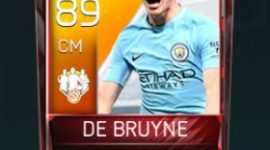 Kevin De Bruyne 89 OVR Fifa Mobile 18 TOTW February 2018 Week 2 Player