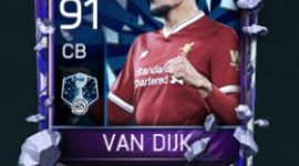 Virgil van Dijk 91 OVR Fifa Mobile 18 Record Breaker Player