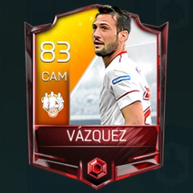 Franco Vázquez 83 OVR Fifa Mobile 18 TOTW March 2018 Week 1 Player