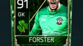 Fraser Forster 91 OVR Fifa Mobile 18 St. Patrick's Day Player