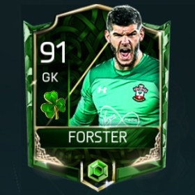 Fraser Forster 91 OVR Fifa Mobile 18 St. Patrick's Day Player