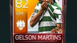 Gelson Martins 82 OVR Fifa Mobile 18 TOTW March 2018 Week 3 Player