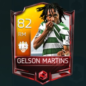 Gelson Martins 82 OVR Fifa Mobile 18 TOTW March 2018 Week 3 Player
