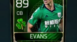 Jonny Evans 89 OVR Fifa Mobile 18 St. Patrick's Day Player