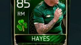 Jonny Hayes 85 OVR Fifa Mobile 18 St. Patrick's Day Player