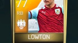 Matthew Lowton 77 OVR Fifa Mobile 18 TOTW March 2018 Week 1 Player