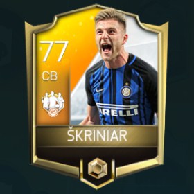 Milan Škriniar 77 OVR Fifa Mobile 18 TOTW March 2018 Week 2 Player