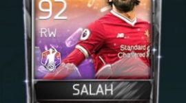 Mohamed Salah RW 92 OVR Fifa Mobile 18 POTM Player