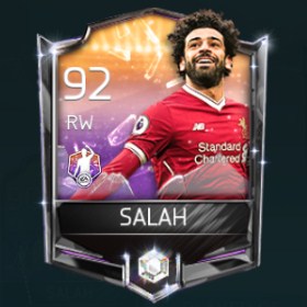 Mohamed Salah RW 92 OVR Fifa Mobile 18 POTM Player