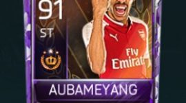 Pierre-Emerick Aubameyang 91 OVR Fifa Mobile 18 Tournament Player