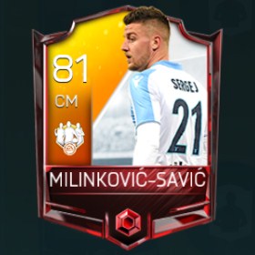 Sergej Milinković-Savić 81 OVR Fifa Mobile 18 TOTW February 2018 Week 4 Player