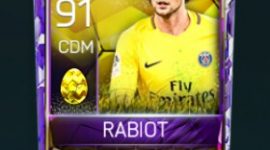 Adrien Rabiot 91 OVR Fifa Mobile 18 Yellow Easter Master Player
