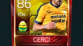 Alessio Cerci 86 OVR Fifa Mobile 18 Easter Player - Yellow Edition Player