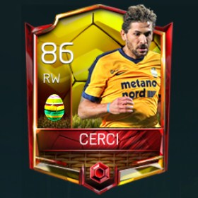 Alessio Cerci 86 OVR Fifa Mobile 18 Easter Player - Yellow Edition Player