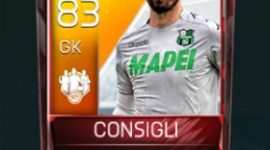 Andrea Consigli 83 OVR Fifa Mobile 18 TOTW April 2018 Week 1 Player