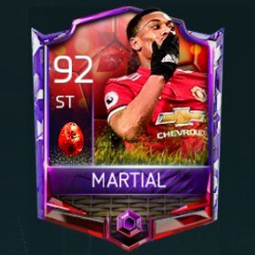 Anthony Martial 92 OVR Fifa Mobile 18 Red Easter Master Player