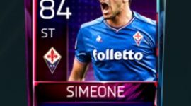 Giovanni Simeone 84 OVR Fifa Mobile 18 Squad Building Challenger Player