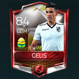 Guillermo Celis 84 OVR Fifa Mobile 18 Easter Player - White Edition Player