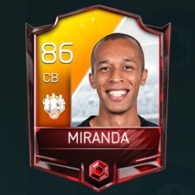 João Miranda 86 OVR Fifa Mobile 18 TOTW March 2018 Week 4 Player