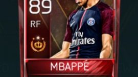 Kylian Mbappé 89 OVR Fifa Mobile 18 Tournament Player