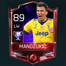 Mario Mandžukić 89 OVR Fifa Mobile 18 Euro Stars Player