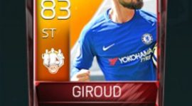 Olivier Giroud 83 OVR Fifa Mobile 18 TOTW April 2018 Week 3 Player