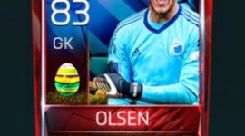 Robin Olsen 83 OVR Fifa Mobile 18 Easter Player - Blue Edition Player