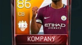Vincent Kompany 86 OVR Fifa Mobile 18 TOTW April 2018 Week 3 Player