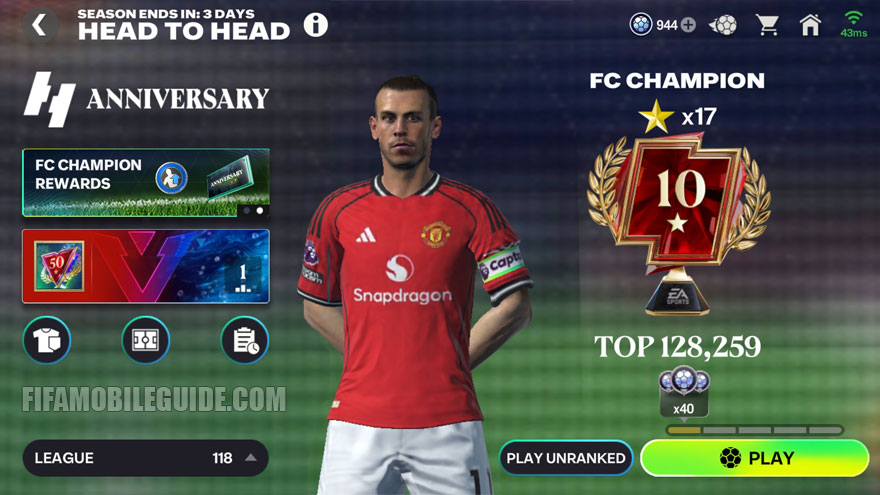 H2H Mode in FC Mobile