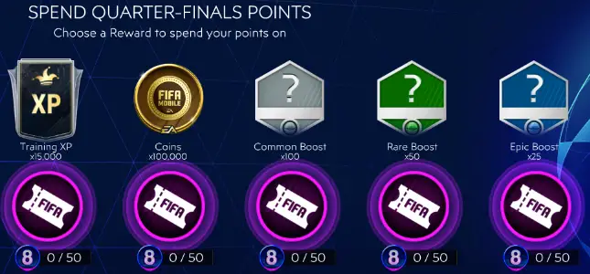 FIFA Mobile Quarter-Finals Tournament Rewards