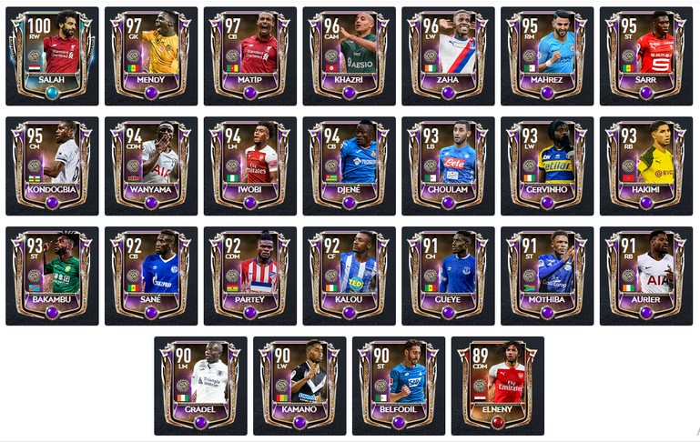 FIFA Mobile Treasure Hunt Sahara Master Players