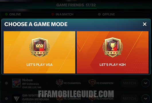 Choose VSA or H2H Mode