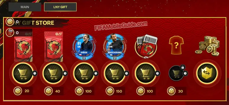 EA Sports FC Mobile 24: Lunar New Year (LNY) Gift Store