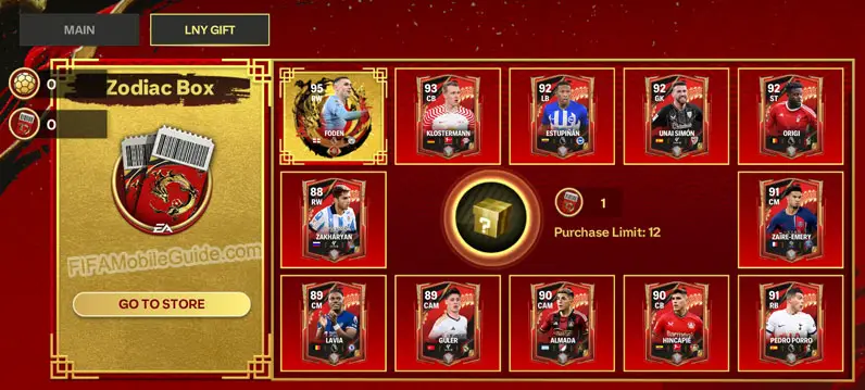 EA Sports FC Mobile 24: Lunar New Year (LNY) Zodiac Box