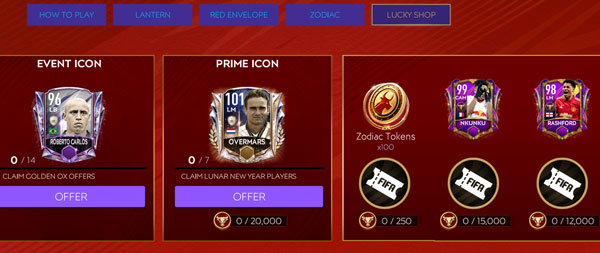 FIFA Mobile 21 Lunar New Year (LNY) Lucky Shop Players