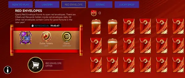 FIFA Mobile 21 Lunar New Year (LNY) Red Envelopes