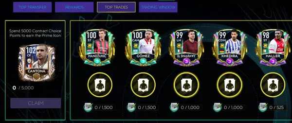 FIFA Mobile 21 Top Transfer Contract Choice Players