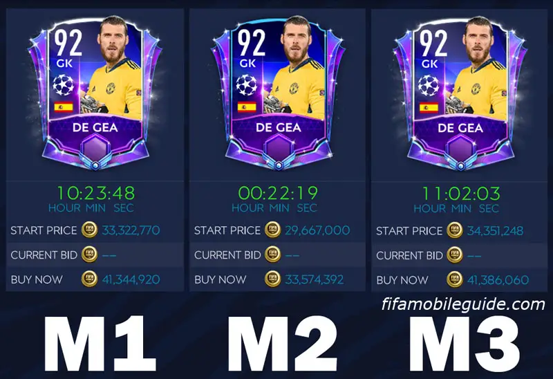FIFA Mobile 21 Market M1, M2, M3 (David De Gea UCL)