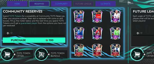 FIFA Mobile 21 TOTS Reserves