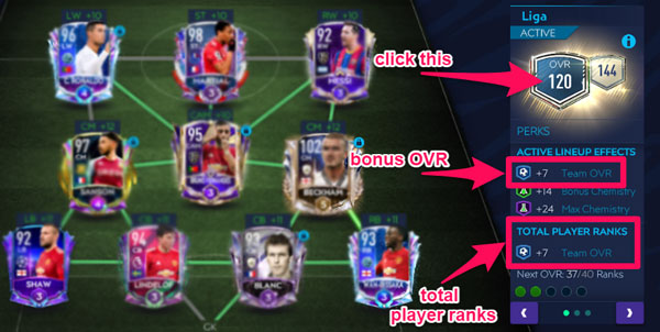 FIFA Mobile Team OVR Calculator