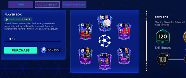 FIFA Mobile 21 UCL Final Player Box Offers