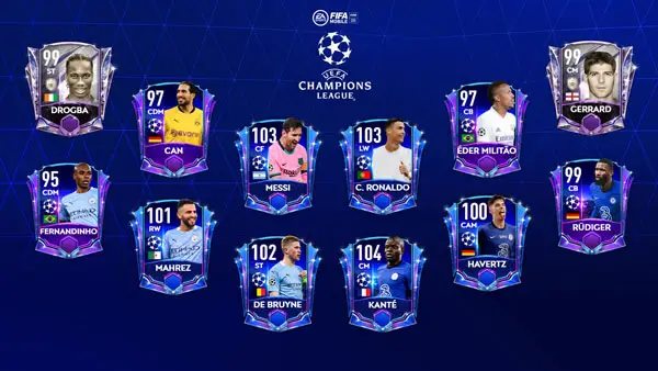 FIFA Mobile 21 UCL Final Players