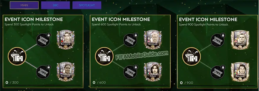 FIFA Mobile 21 Icons Spotlight Event Icon Milestones