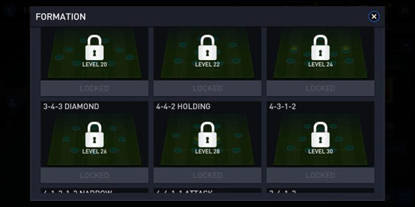 FIFA Mobile 22 Beta 343 Diamond Formation