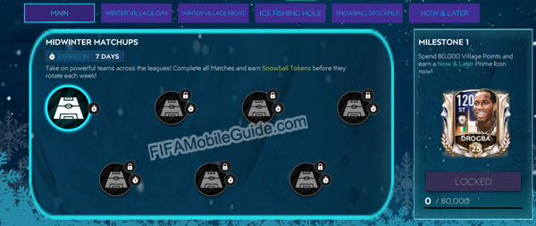 FIFA Mobile 21 Preseason Freeze Midwinter Matchups