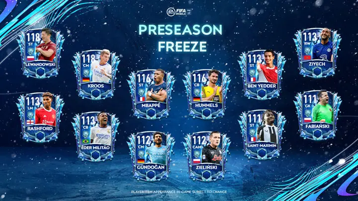 FIFA Mobile 21 Preseason Freeze Players
