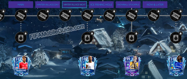 FIFA Mobile 21 Preseason Freeze Winter Village Night