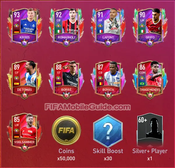 FIFA Mobile 22 Carniball Festival Square Players for first week (Week 1)