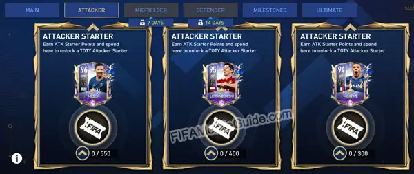 FIFA Mobile 22 TOTY Starters
